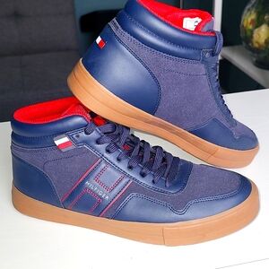 Tommy Hilfiger Men's Riskyy Lace-Up High Top Sneakers. Size 8 Color Blue. New